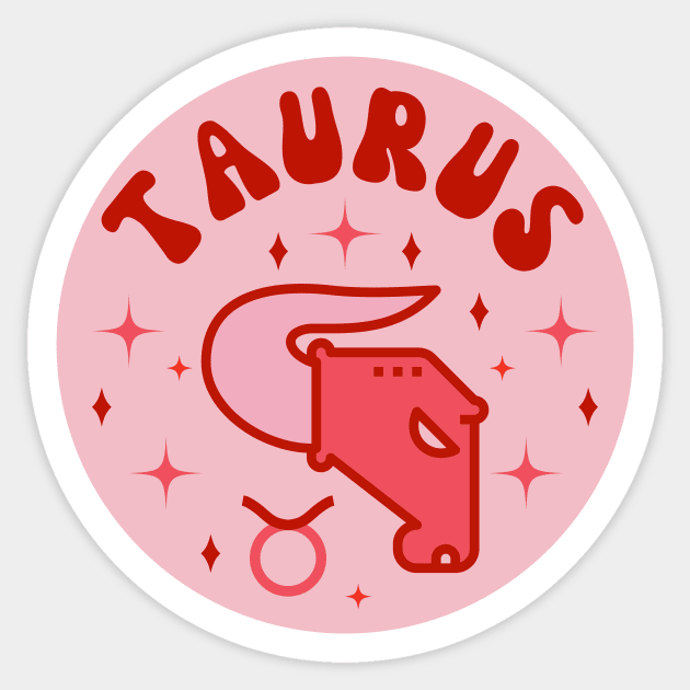 Taurus Zodiac Sign Sticker by groovyfolk